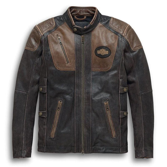 Harley davidson Men's Distressed Biker Leather jacket