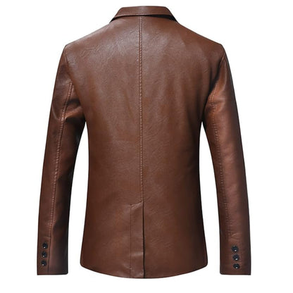 Leather Blazer for Men Faux Leather