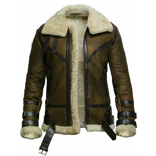 Mens B3 RAF Aviator Leather Jacket