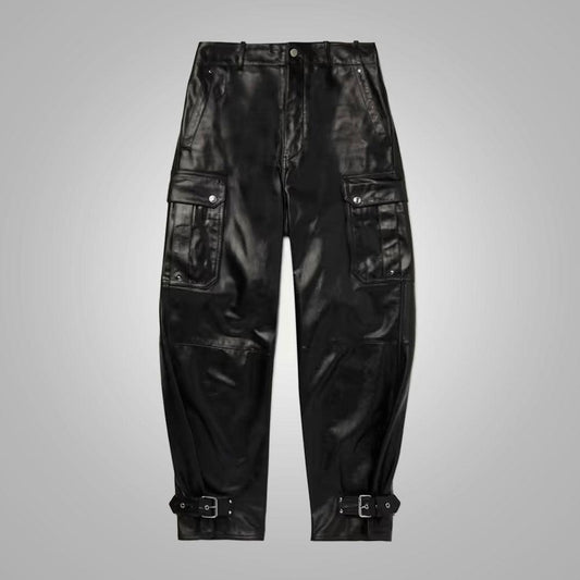 Black Fashion Leather Pant For Men