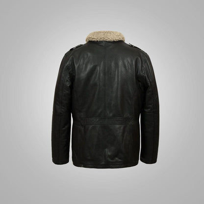 Men's Black Sheep Leather Coat
