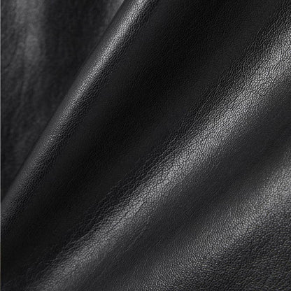 Black Supple Feel Soft Slim Leather Shirt For Women