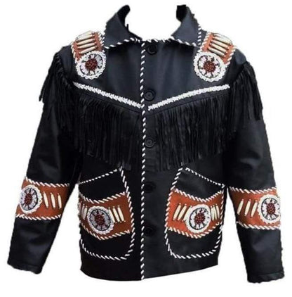 Men's Western Leather Jacket Black Leather jacket