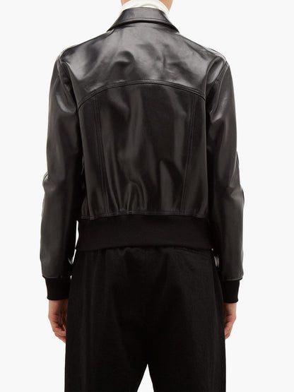 Classic Black Leather Jacket For Men - shearlingbomberjackets