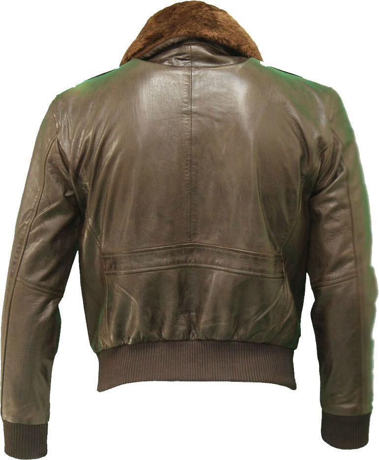 Men's American Style A2 Flying Pilot Brown Leather Bomber Jacket - shearlingbomberjackets