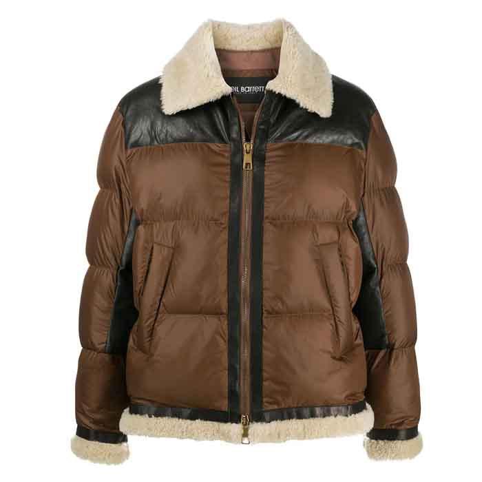Puffer Leather Jacket For Men’s