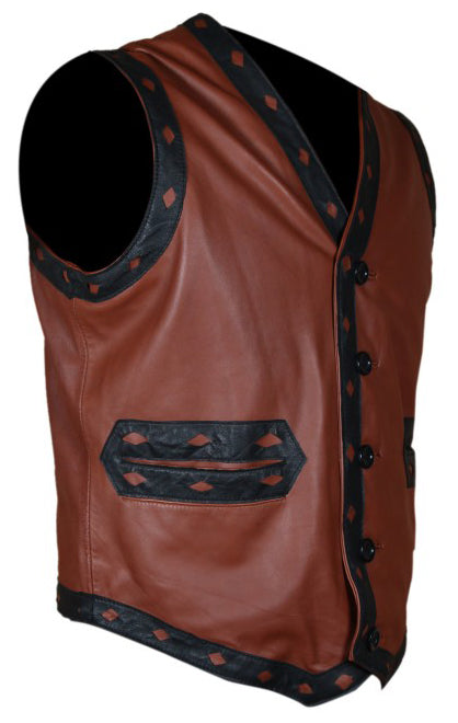 brown Leather Vest
